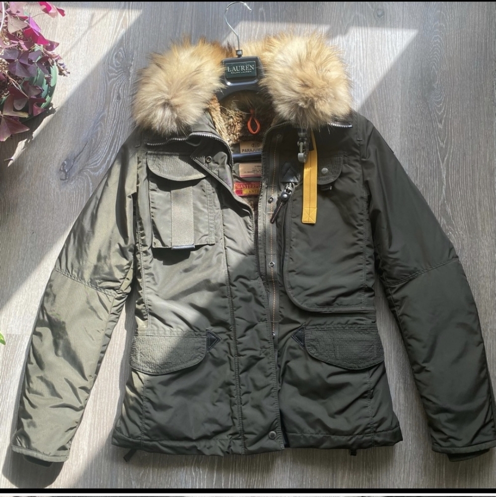 Womens Olive Green Parka Jacket Like New